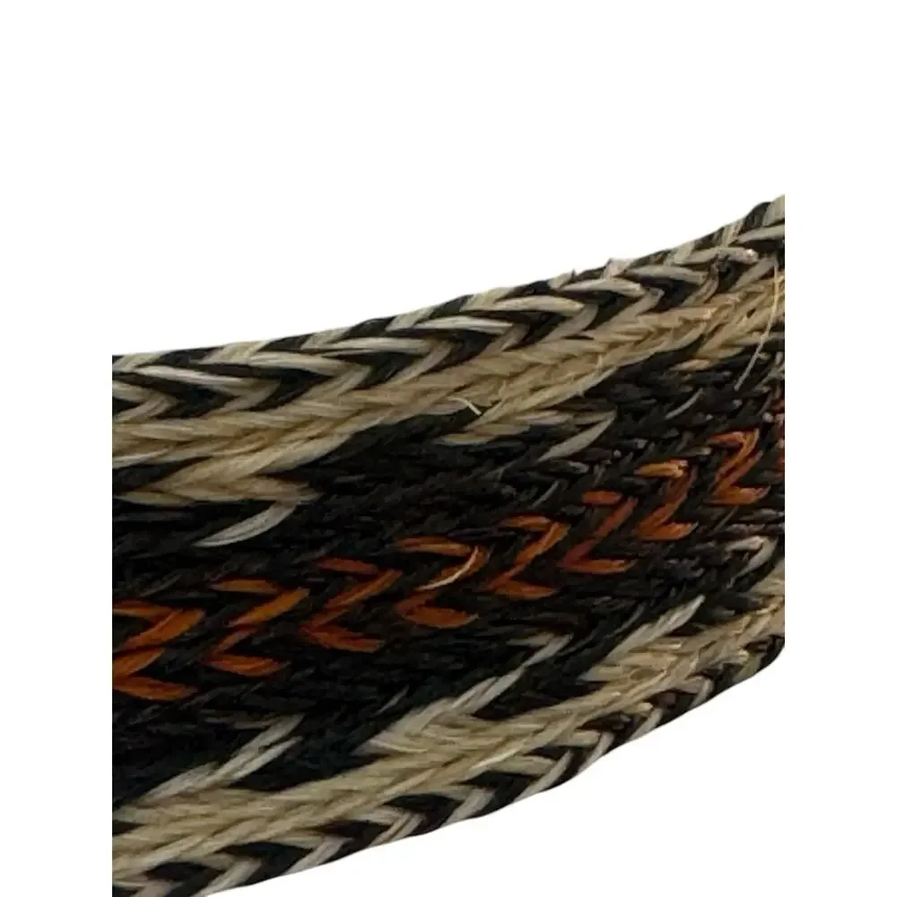 WESTERN Belt Woven Horse Hair Leather Size 32